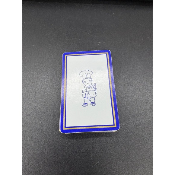 Other - Vintage Chef Boy Playing Cards Blue White Gold Border Collectible Deck